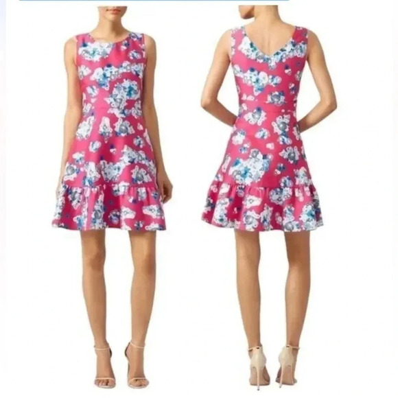 Diane von Furstenberg Topanga Floating
Flowers A-Line Dress, Pink, Size 8 NWOT - Picture 1 of 6